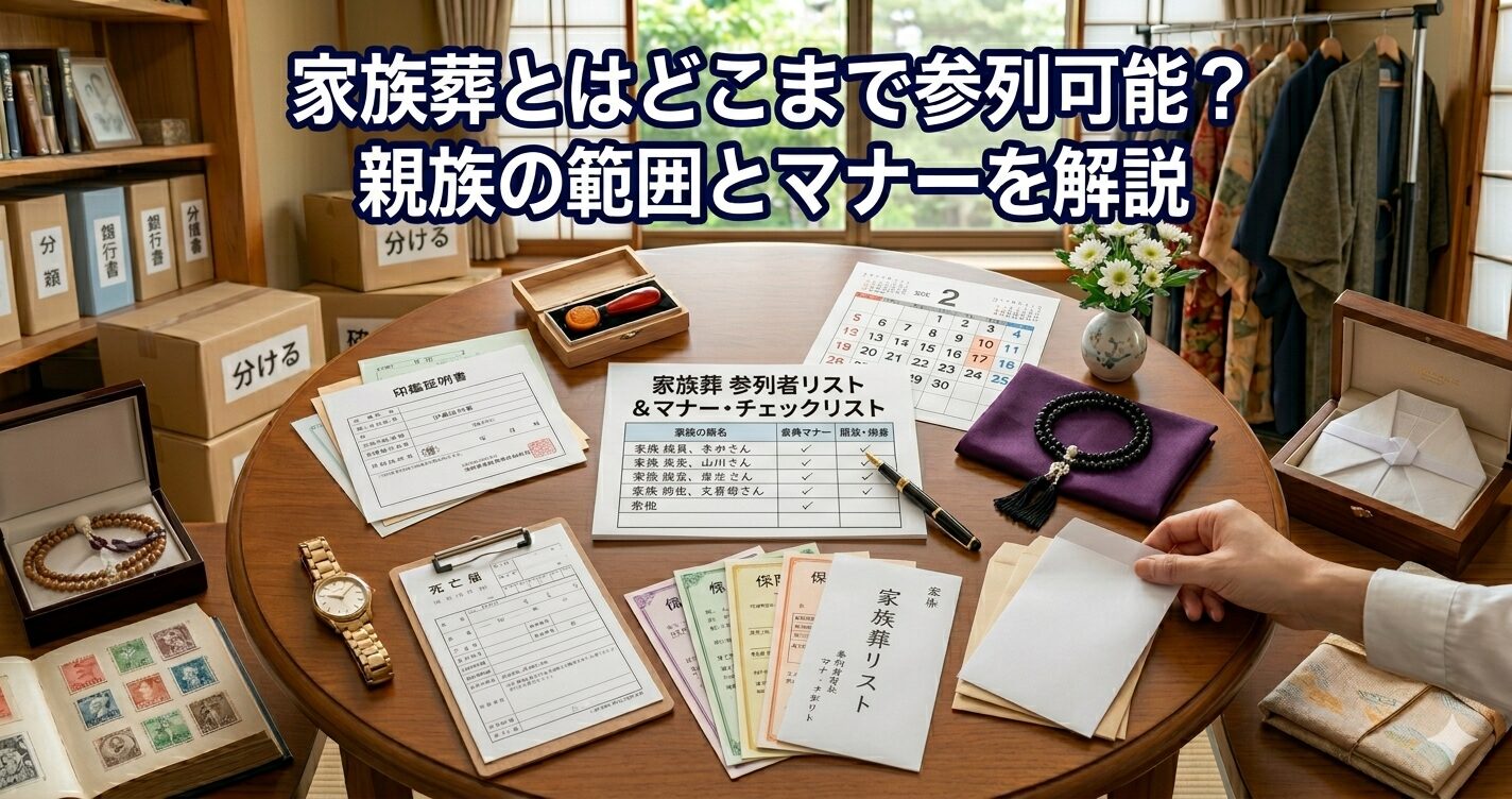 家族葬の参列範囲とマナー